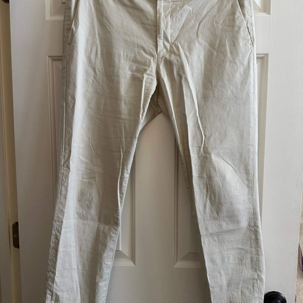Murano Pants Mens 36x30 Khaki Beige Tan Chinos Evan Slim Fit Stretch